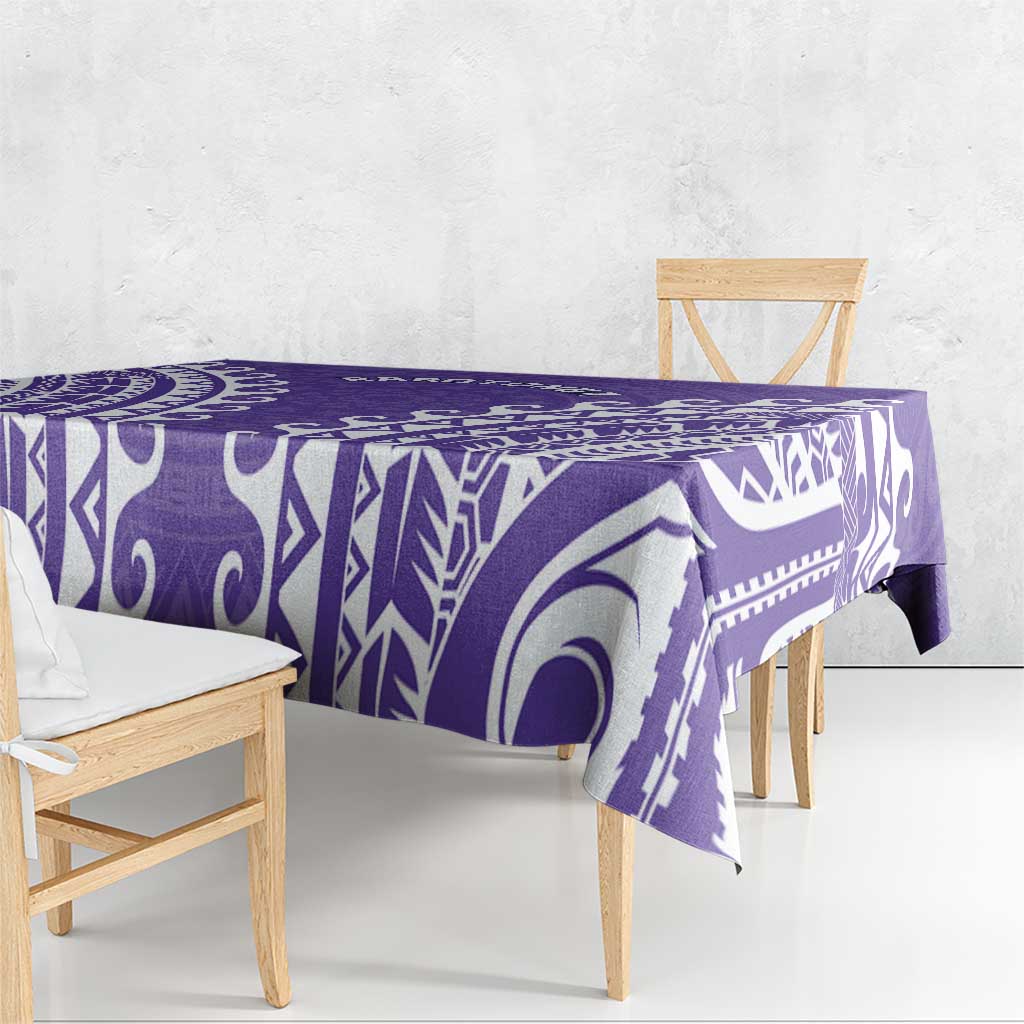Custom Cook Islands Rarotonga Tablecloth Polynesian Tribal Tattoo