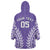 Custom Cook Islands Rarotonga Wearable Blanket Hoodie Polynesian Tribal Tattoo
