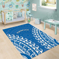 Custom Cook Islands Pukapuka Area Rug Polynesian Tribal Tattoo