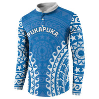 Custom Cook Islands Pukapuka Button Sweatshirt Polynesian Tribal Tattoo