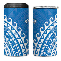 Cook Islands Pukapuka 4 in 1 Can Cooler Tumbler Polynesian Tribal Tattoo