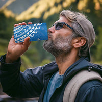 Cook Islands Pukapuka 4 in 1 Can Cooler Tumbler Polynesian Tribal Tattoo