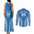 Custom Cook Islands Pukapuka Couples Matching Tank Maxi Dress and Long Sleeve Button Shirt Polynesian Tribal Tattoo