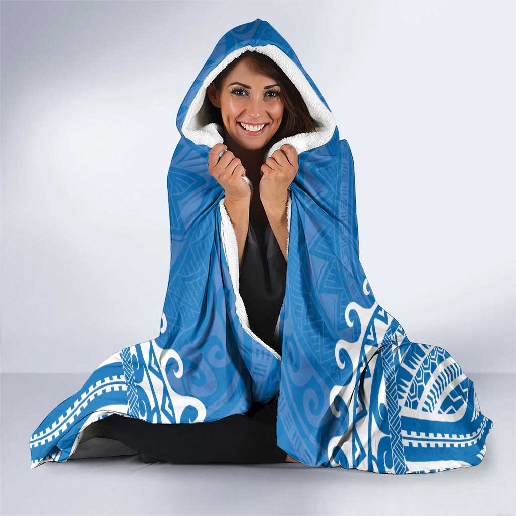 Custom Cook Islands Pukapuka Hooded Blanket Polynesian Tribal Tattoo