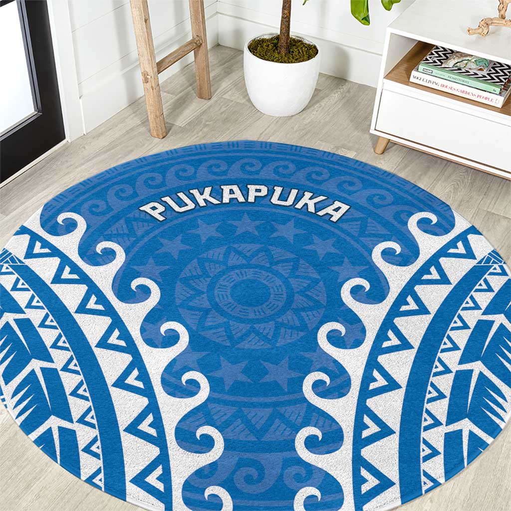 Custom Cook Islands Pukapuka Round Carpet Polynesian Tribal Tattoo