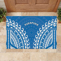 Custom Cook Islands Pukapuka Rubber Doormat Polynesian Tribal Tattoo