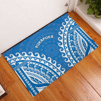 Custom Cook Islands Pukapuka Rubber Doormat Polynesian Tribal Tattoo