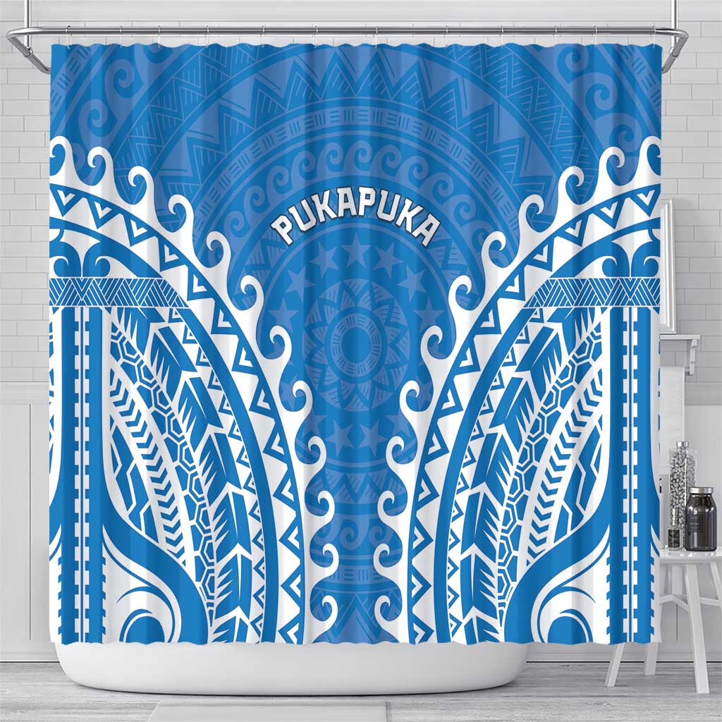 Custom Cook Islands Pukapuka Shower Curtain Polynesian Tribal Tattoo