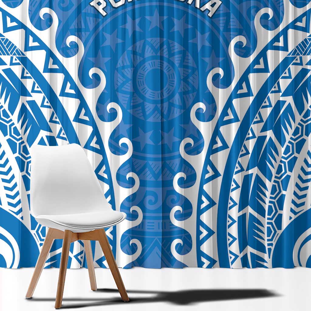 Custom Cook Islands Pukapuka Window Curtain Polynesian Tribal Tattoo