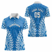 Custom Cook Islands Pukapuka Women Polo Shirt Polynesian Tribal Tattoo