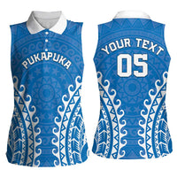 Custom Cook Islands Pukapuka Women Sleeveless Polo Shirt Polynesian Tribal Tattoo