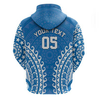 Custom Cook Islands Pukapuka Zip Hoodie Polynesian Tribal Tattoo