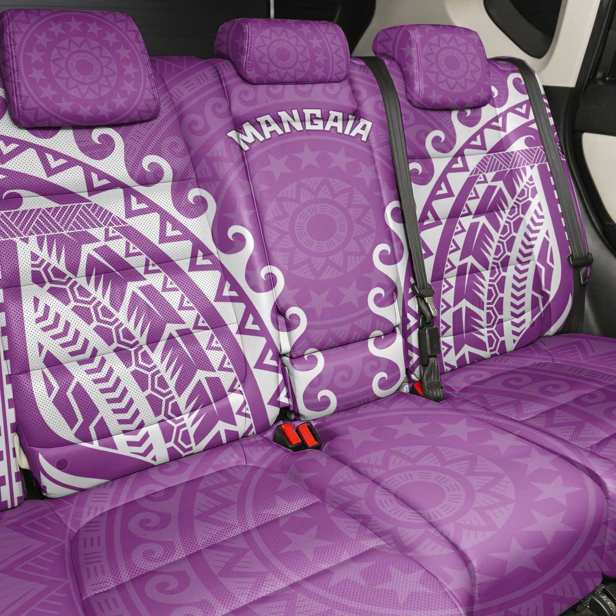 Custom Cook Islands Mangaia Back Car Seat Cover Polynesian Tribal Tattoo
