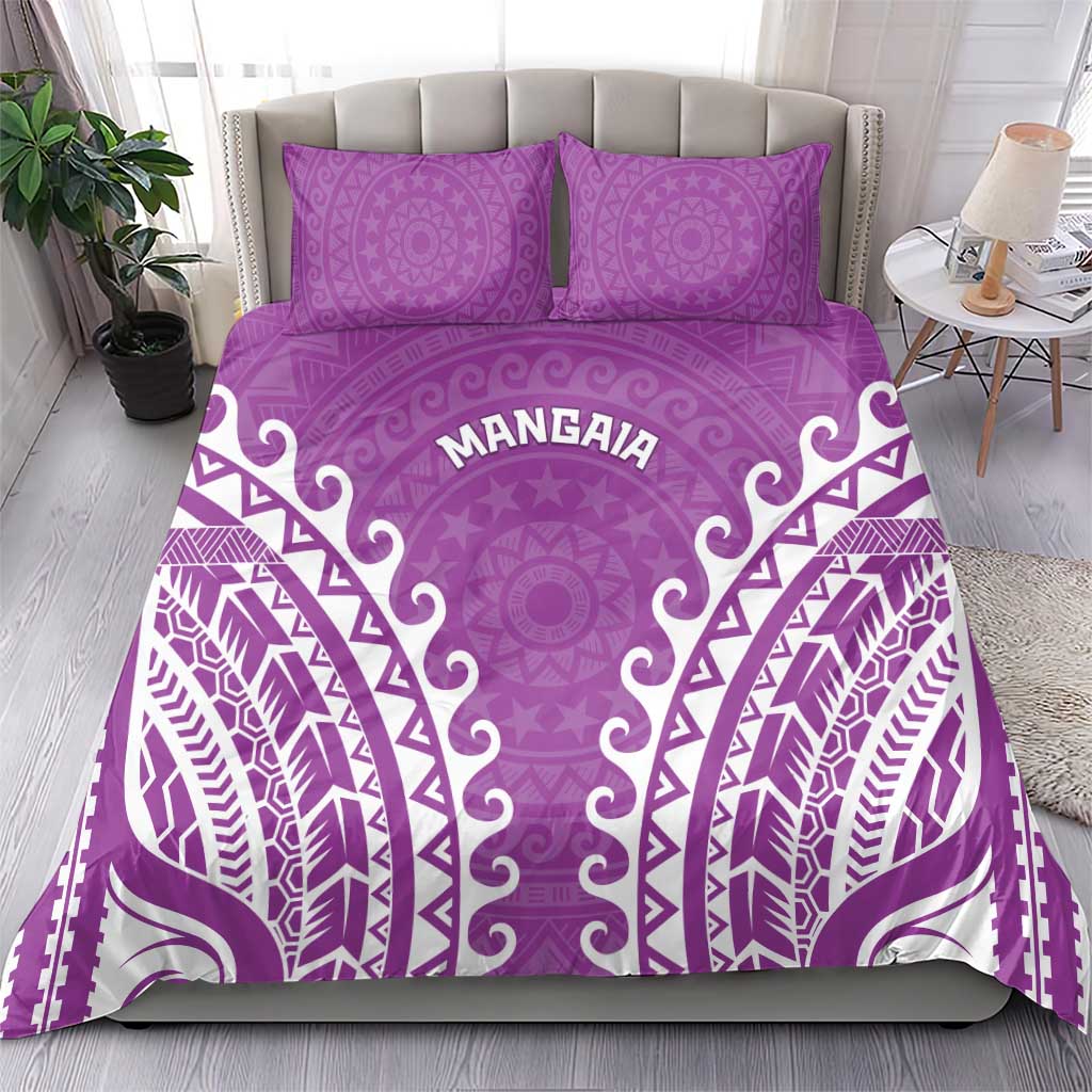 Custom Cook Islands Mangaia Bedding Set Polynesian Tribal Tattoo