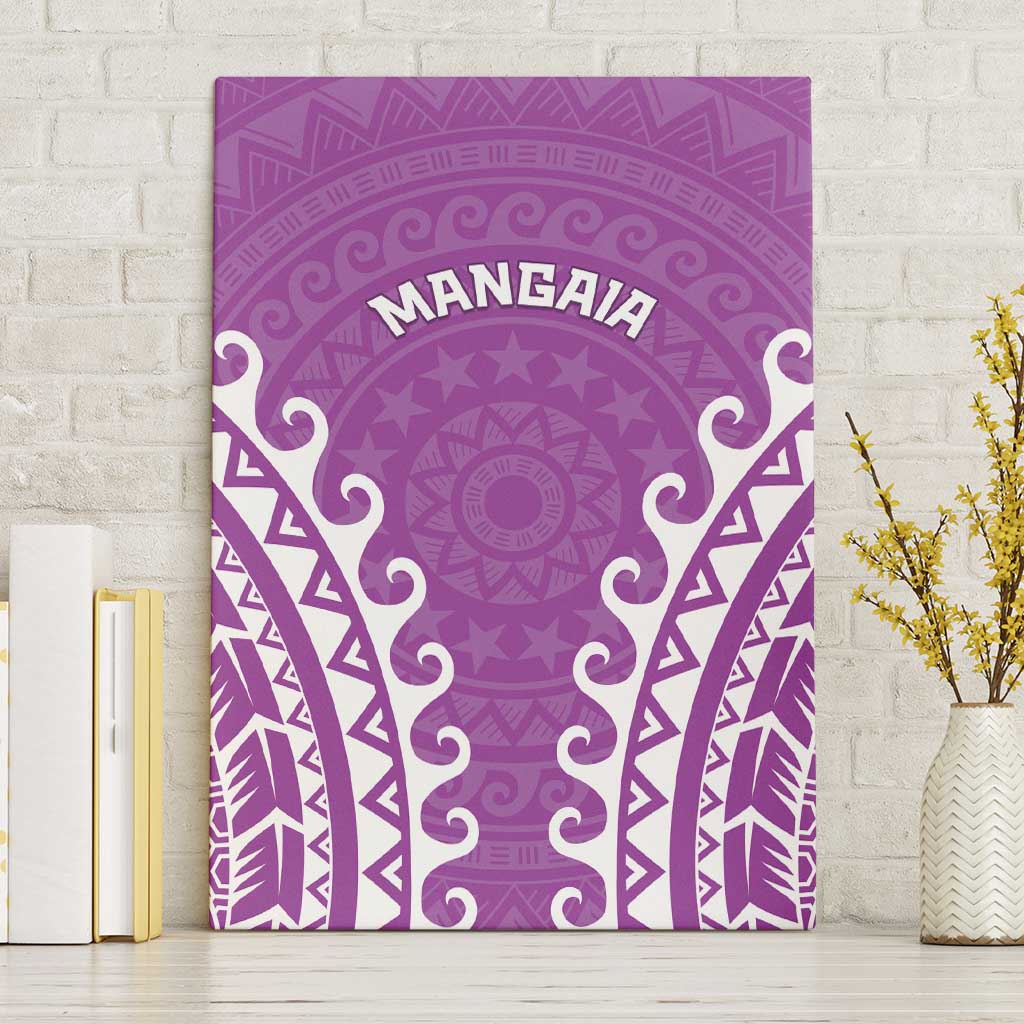 Custom Cook Islands Mangaia Canvas Wall Art Polynesian Tribal Tattoo
