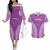 Custom Cook Islands Mangaia Couples Matching Off The Shoulder Long Sleeve Dress and Hawaiian Shirt Polynesian Tribal Tattoo