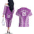 Custom Cook Islands Mangaia Couples Matching Off The Shoulder Long Sleeve Dress and Hawaiian Shirt Polynesian Tribal Tattoo