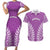 Custom Cook Islands Mangaia Couples Matching Short Sleeve Bodycon Dress and Hawaiian Shirt Polynesian Tribal Tattoo