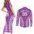 Custom Cook Islands Mangaia Couples Matching Short Sleeve Bodycon Dress and Long Sleeve Button Shirt Polynesian Tribal Tattoo