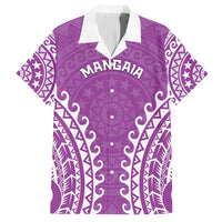 Custom Cook Islands Mangaia Family Matching Short Sleeve Bodycon Dress and Hawaiian Shirt Polynesian Tribal Tattoo LT05 Dad's Shirt - Short Sleeve Pink - Polynesian Pride