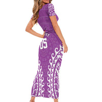 Custom Cook Islands Mangaia Family Matching Short Sleeve Bodycon Dress and Hawaiian Shirt Polynesian Tribal Tattoo LT05 - Polynesian Pride