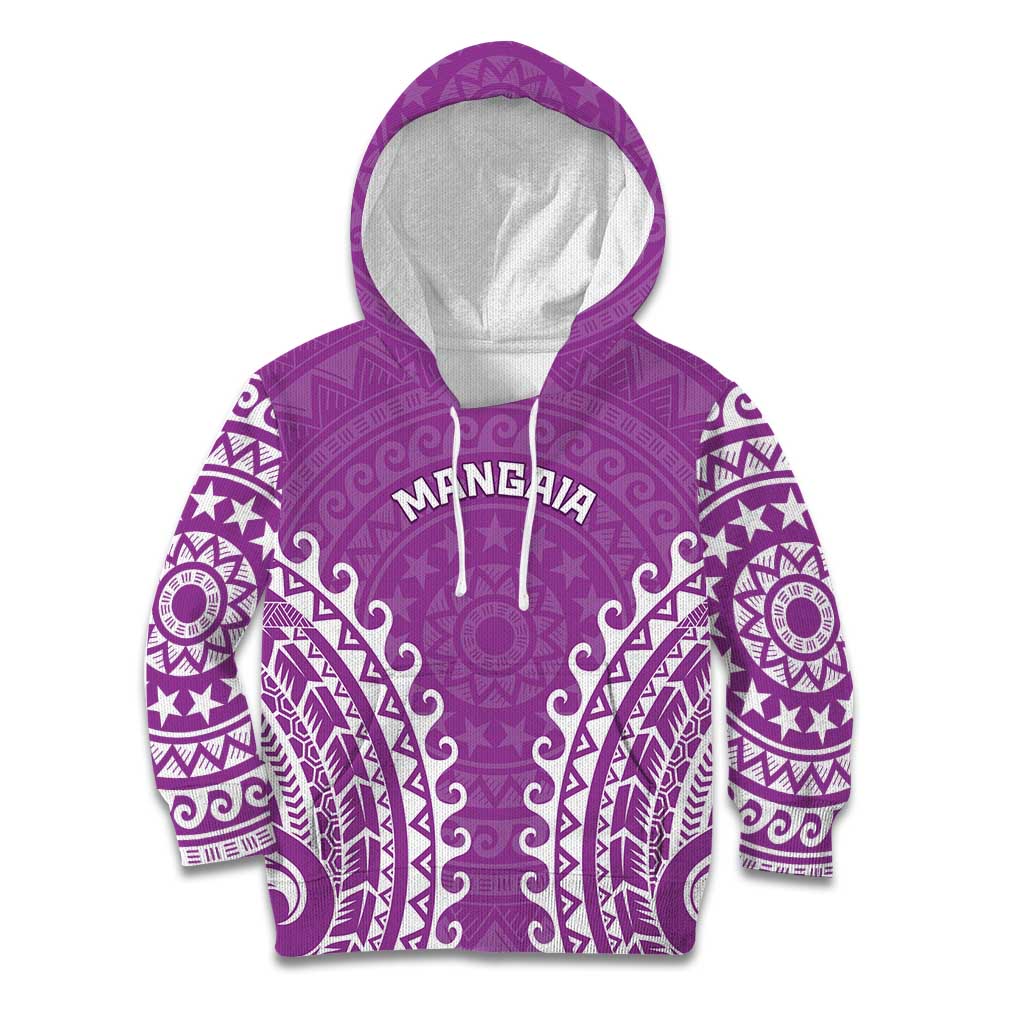 Custom Cook Islands Mangaia Kid Hoodie Polynesian Tribal Tattoo
