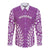 Custom Cook Islands Mangaia Long Sleeve Button Shirt Polynesian Tribal Tattoo