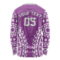 Custom Cook Islands Mangaia Long Sleeve Shirt Polynesian Tribal Tattoo