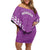 Custom Cook Islands Mangaia Off Shoulder Short Dress Polynesian Tribal Tattoo