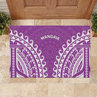 Custom Cook Islands Mangaia Rubber Doormat Polynesian Tribal Tattoo