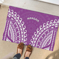 Custom Cook Islands Mangaia Rubber Doormat Polynesian Tribal Tattoo