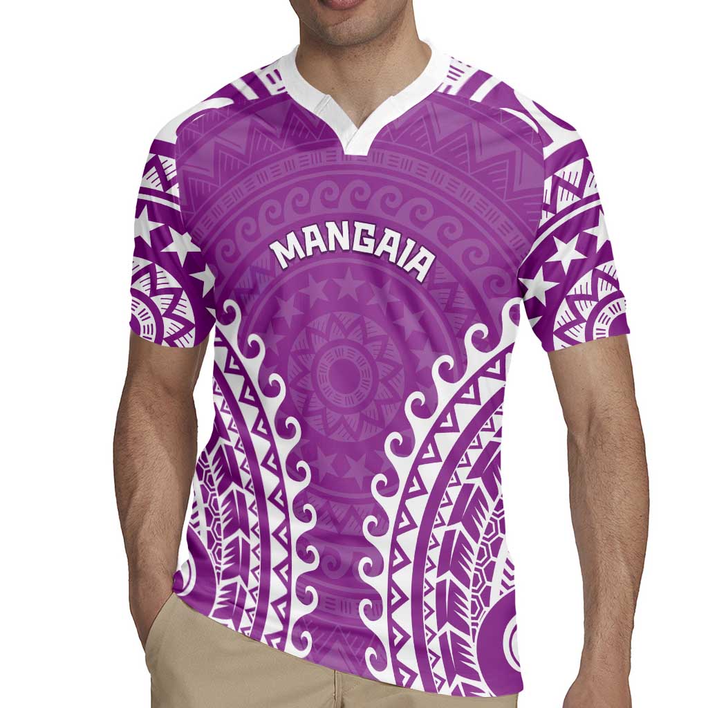 Custom Cook Islands Mangaia Rugby Jersey Polynesian Tribal Tattoo