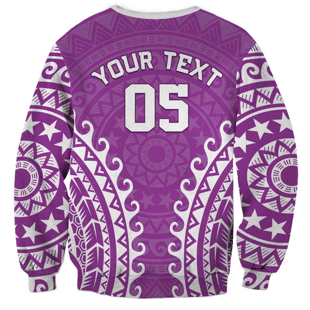 Custom Cook Islands Mangaia Sweatshirt Polynesian Tribal Tattoo