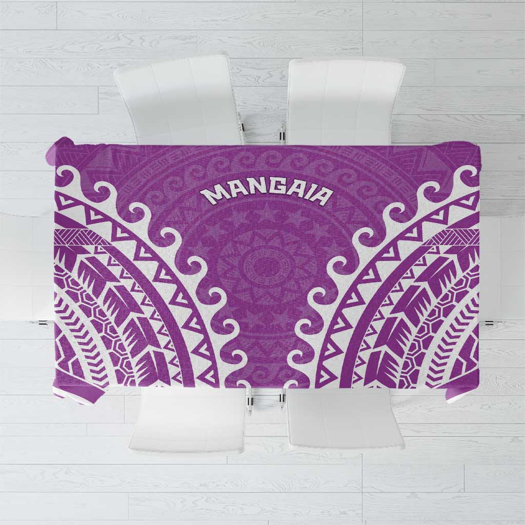 Custom Cook Islands Mangaia Tablecloth Polynesian Tribal Tattoo