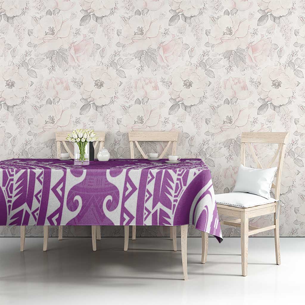 Custom Cook Islands Mangaia Tablecloth Polynesian Tribal Tattoo