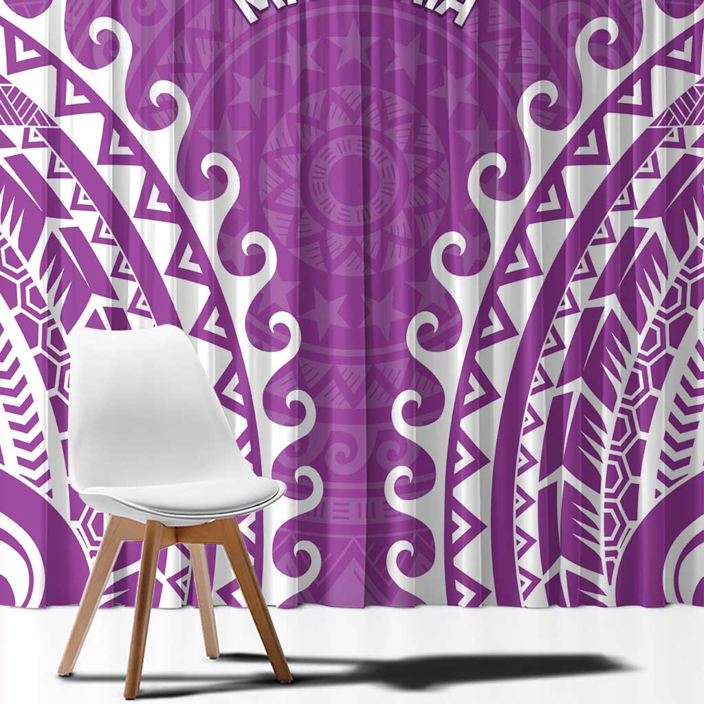 Custom Cook Islands Mangaia Window Curtain Polynesian Tribal Tattoo
