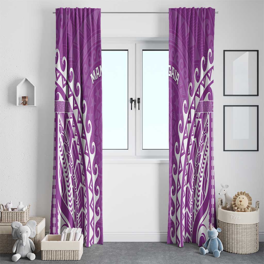 Custom Cook Islands Mangaia Window Curtain Polynesian Tribal Tattoo