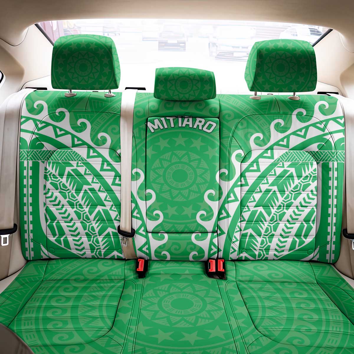 Custom Cook Islands Mitiaro Back Car Seat Cover Polynesian Tribal Tattoo