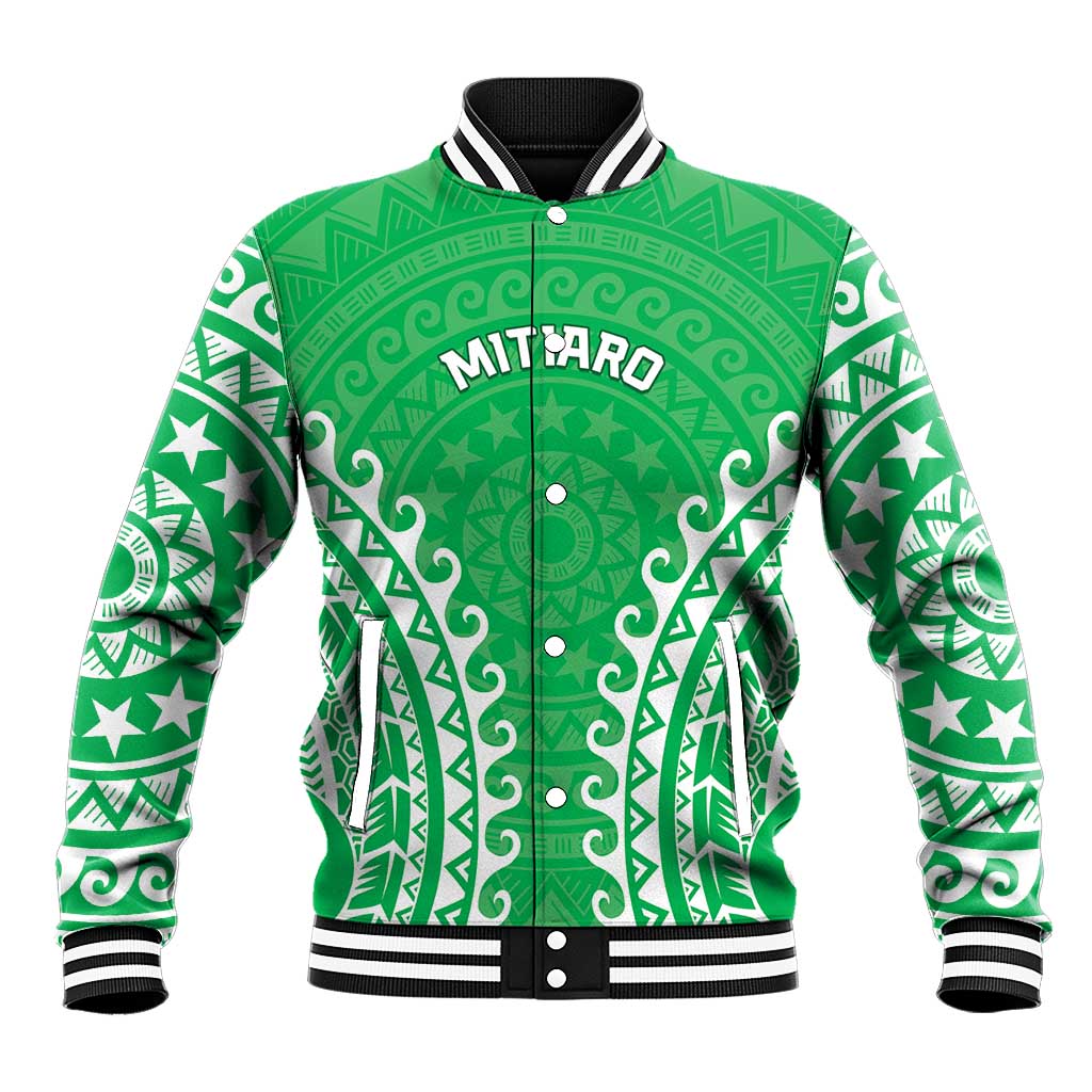 Custom Cook Islands Mitiaro Baseball Jacket Polynesian Tribal Tattoo