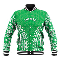 Custom Cook Islands Mitiaro Baseball Jacket Polynesian Tribal Tattoo