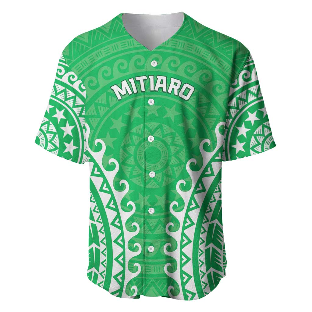 Custom Cook Islands Mitiaro Baseball Jersey Polynesian Tribal Tattoo