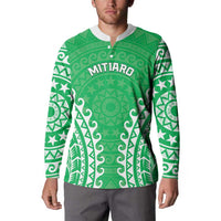 Custom Cook Islands Mitiaro Button Sweatshirt Polynesian Tribal Tattoo