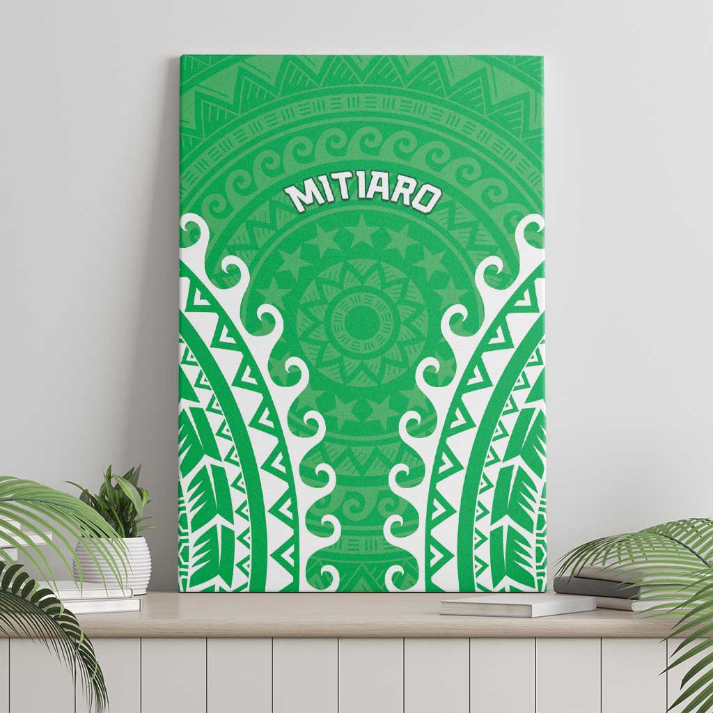 Custom Cook Islands Mitiaro Canvas Wall Art Polynesian Tribal Tattoo