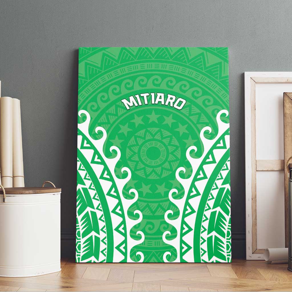Custom Cook Islands Mitiaro Canvas Wall Art Polynesian Tribal Tattoo