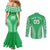 Custom Cook Islands Mitiaro Couples Matching Mermaid Dress and Long Sleeve Button Shirt Polynesian Tribal Tattoo