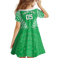 Custom Cook Islands Mitiaro Family Matching Off The Shoulder Long Sleeve Dress and Hawaiian Shirt Polynesian Tribal Tattoo LT05 - Polynesian Pride