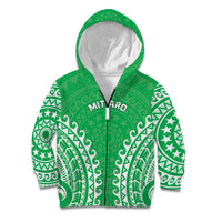 Custom Cook Islands Mitiaro Kid Hoodie Polynesian Tribal Tattoo