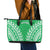 Custom Cook Islands Mitiaro Leather Tote Bag Polynesian Tribal Tattoo