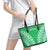 Custom Cook Islands Mitiaro Leather Tote Bag Polynesian Tribal Tattoo