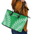 Custom Cook Islands Mitiaro Leather Tote Bag Polynesian Tribal Tattoo